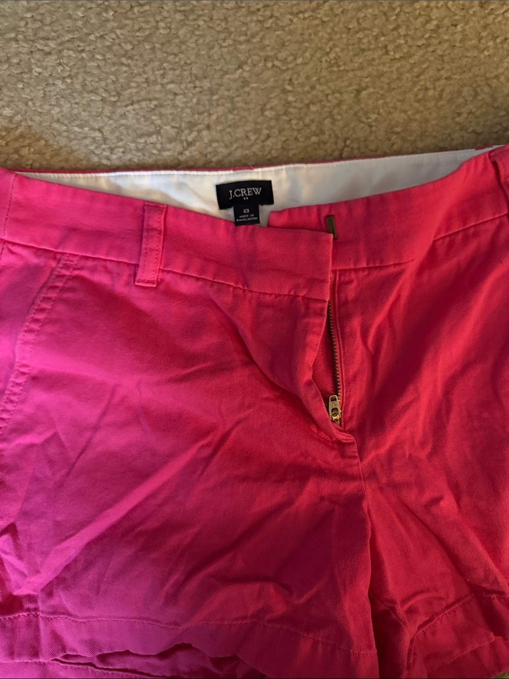 J. Crew Hot Pink Chino Shorts